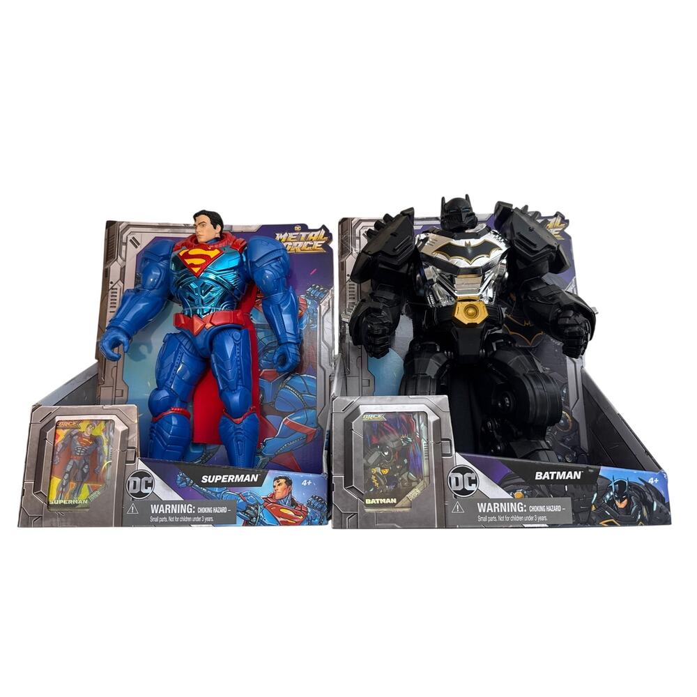 DC Metal Force Batman & Superman 12” Action Figure Gift Set NEW in Box (2020s)